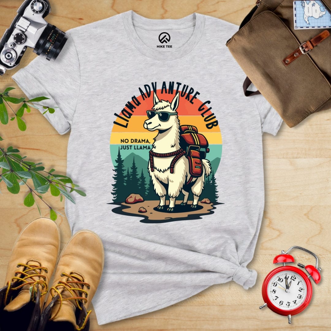 Hike Tee T-Shirt Athletic Heather / S Llama Adventure Club Shirt
