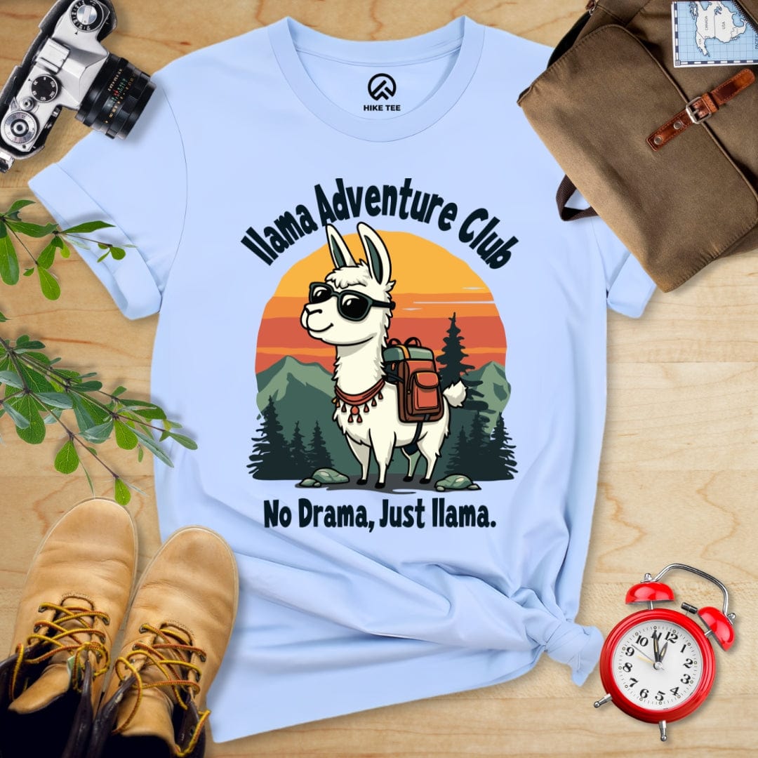 Hike Tee T-Shirt Baby Blue / S Llama Adventure Club Shirt
