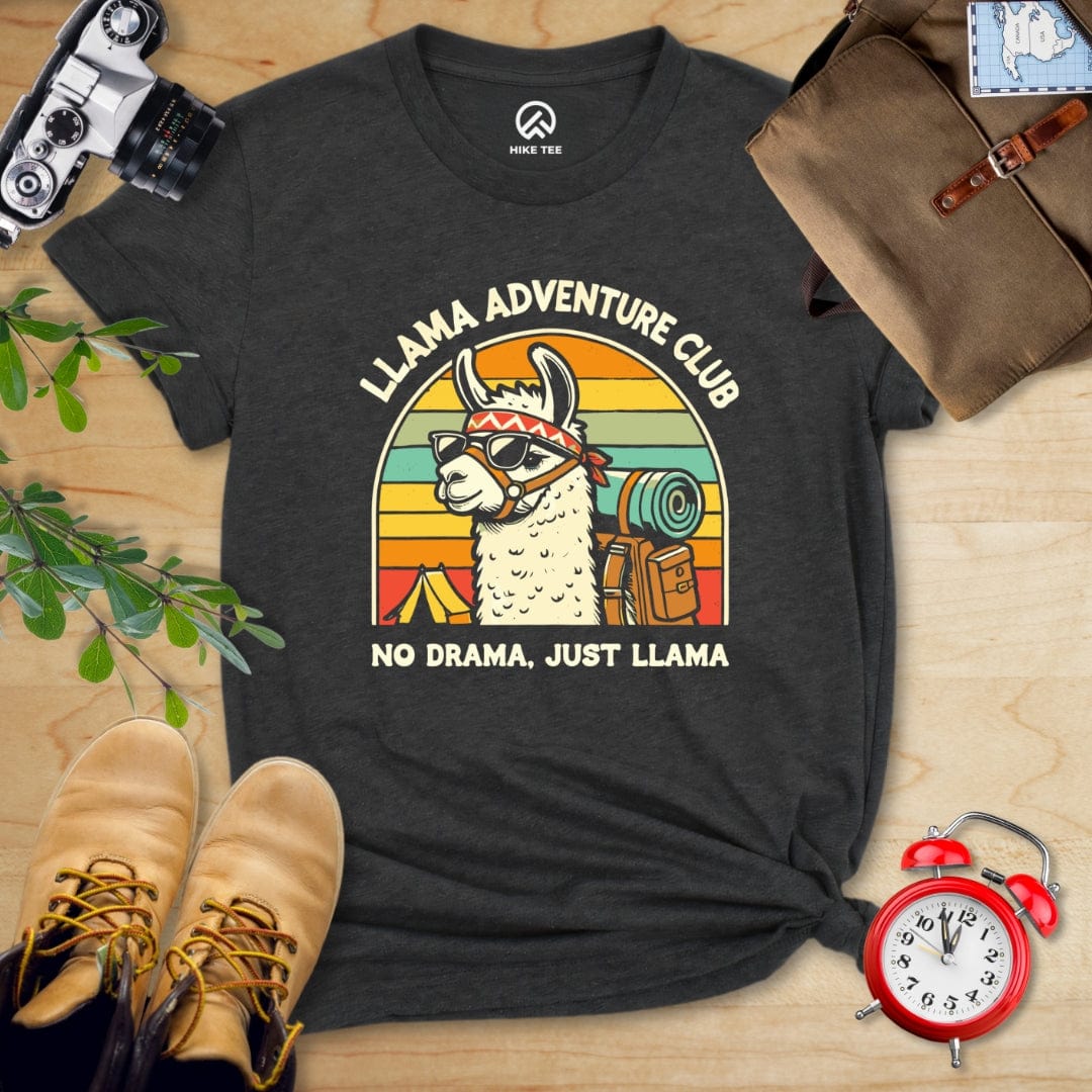 Hike Tee T-Shirt Dark Grey Heather / S Llama Adventure Club Shirt