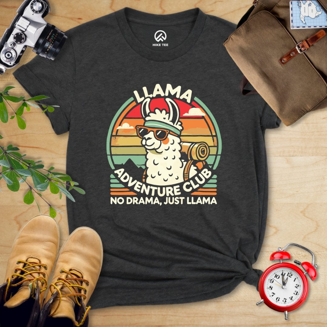 Hike Tee T-Shirt Dark Grey Heather / S Llama Adventure Club Shirt