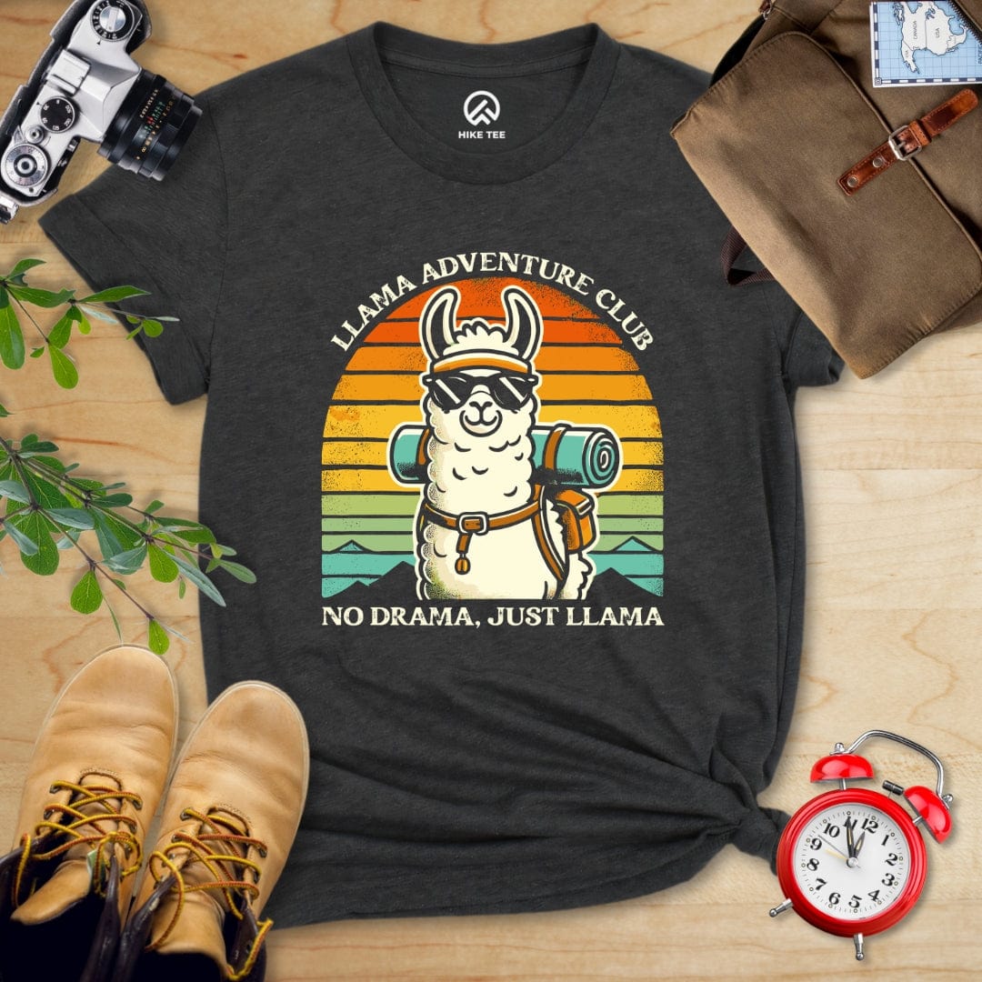 Hike Tee T-Shirt Dark Grey Heather / S Llama Adventure Club Shirt