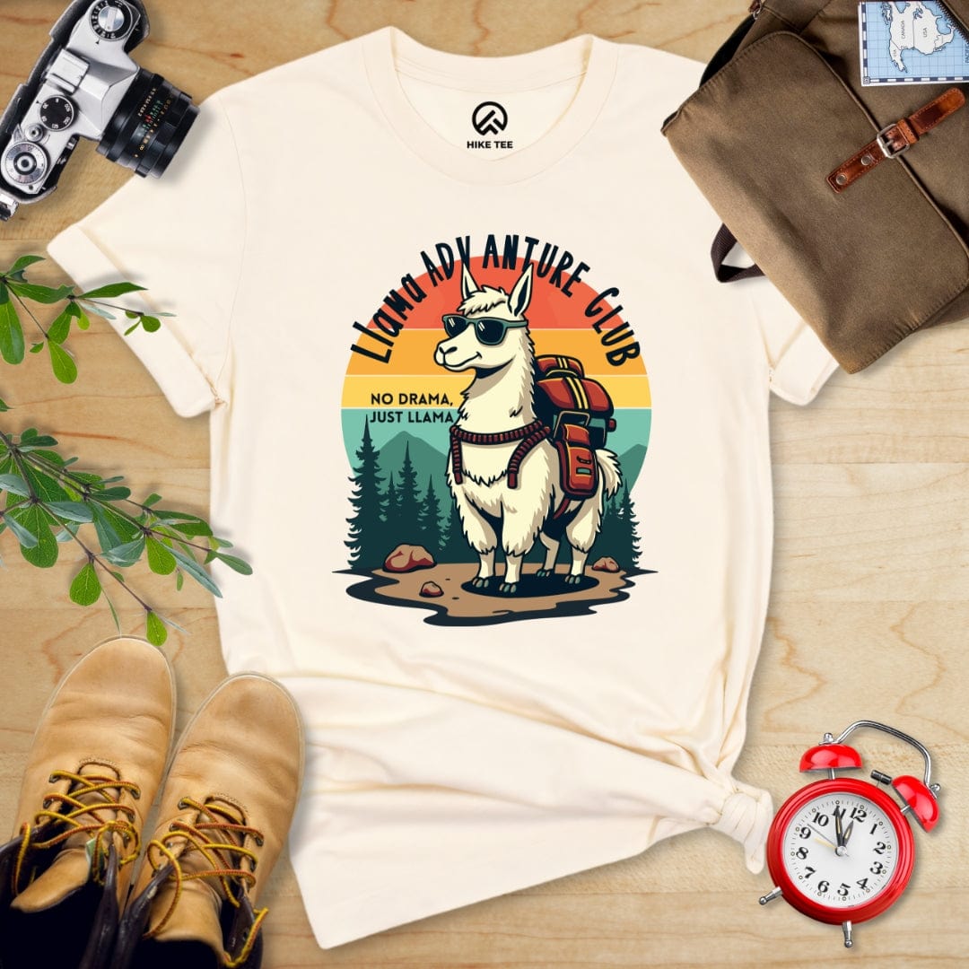 Hike Tee T-Shirt Natural / S Llama Adventure Club Shirt