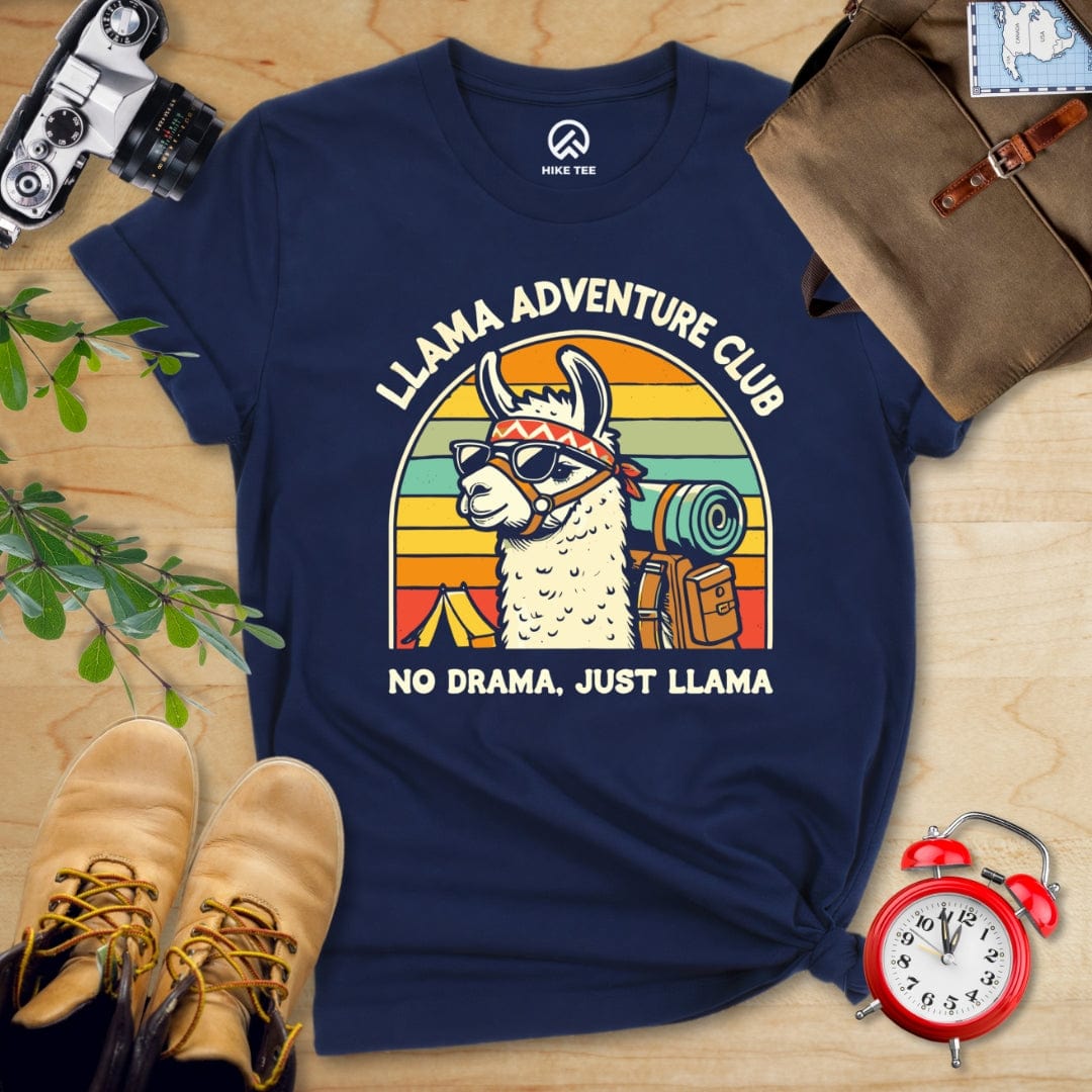 Hike Tee T-Shirt Navy / S Llama Adventure Club Shirt