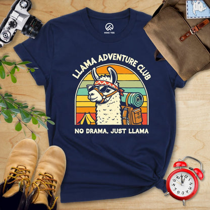 Hike Tee T-Shirt Navy / S Llama Adventure Club Shirt