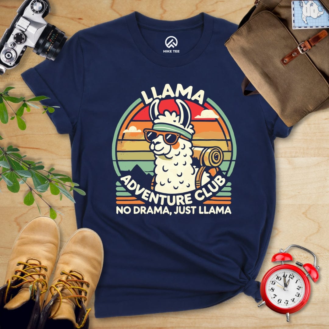 Hike Tee T-Shirt Navy / S Llama Adventure Club Shirt