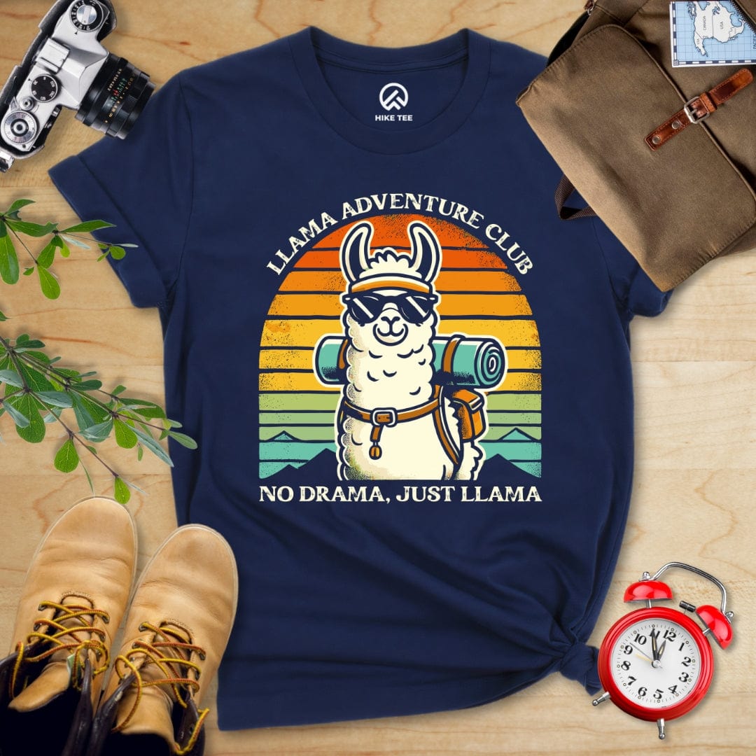 Hike Tee T-Shirt Navy / S Llama Adventure Club Shirt