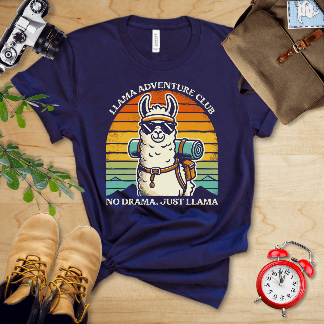 Hike Tee T-Shirt Navy / S Llama Adventure Club Shirt