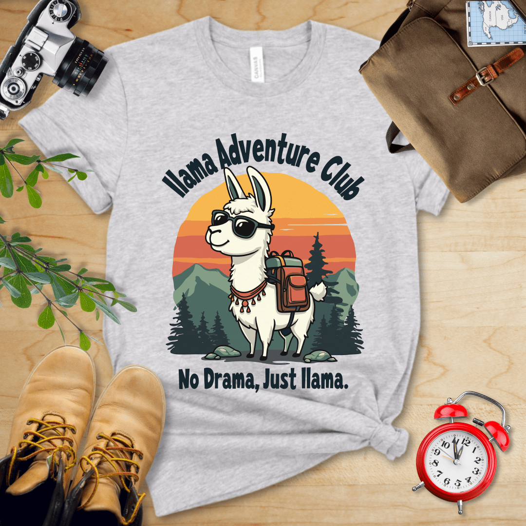 Hike Tee T-Shirt Athletic Heather / S Llama Adventure Club