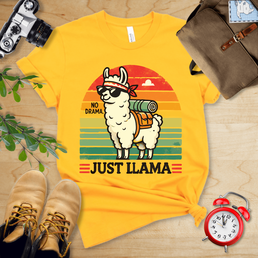 Hike Tee T-Shirt Gold / S Llama Adventure Club