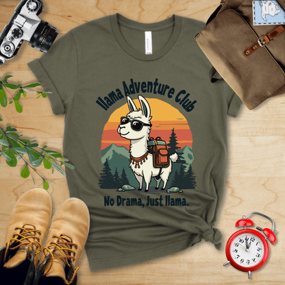 Hike Tee T-Shirt Military Green / S Llama Adventure Club