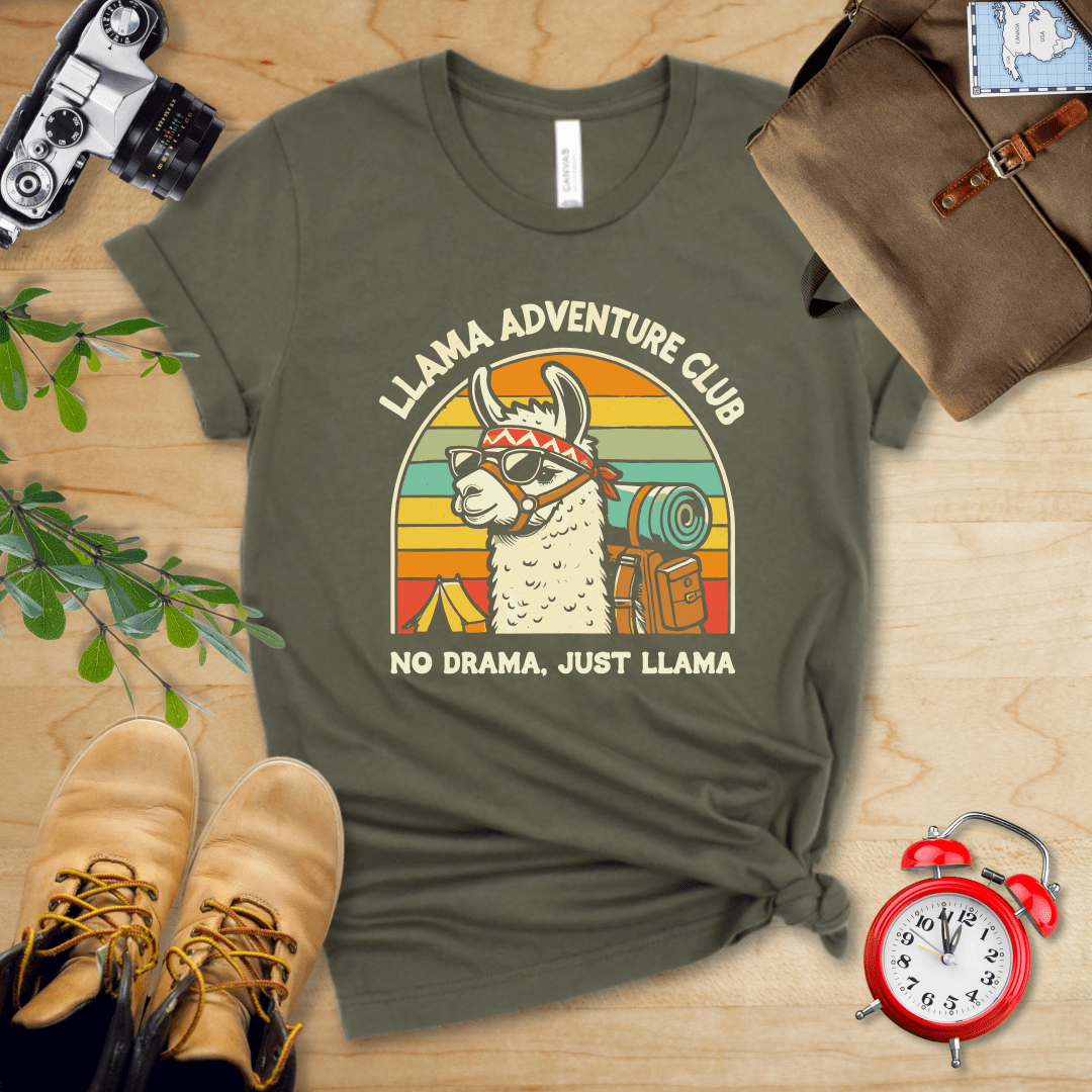 Hike Tee T-Shirt Military Green / S Llama Adventure Club