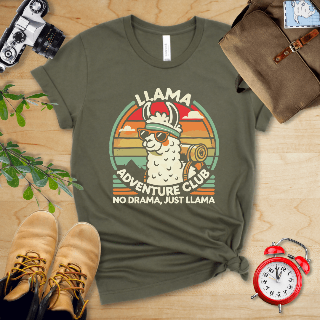 Hike Tee T-Shirt Military Green / S Llama Adventure Club