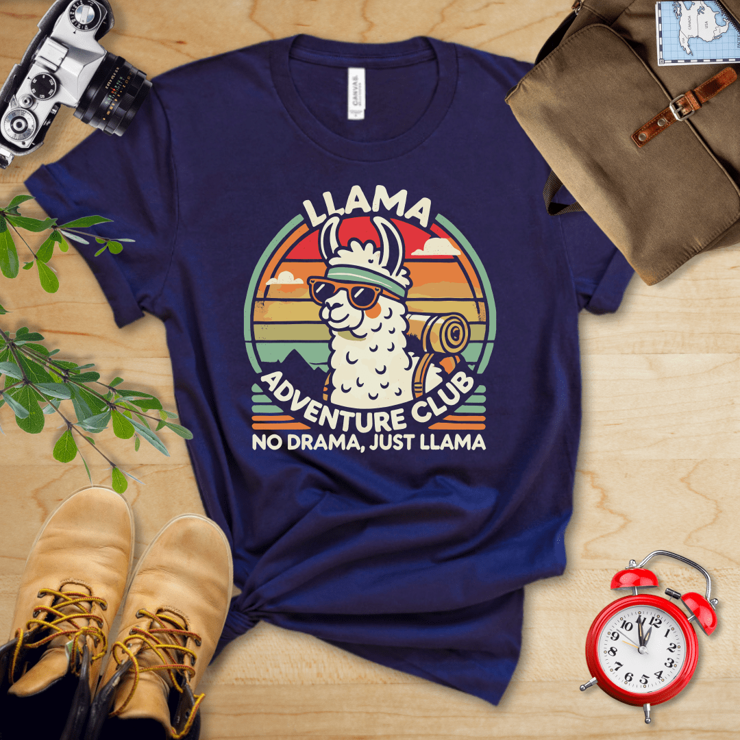 Hike Tee T-Shirt Navy / S Llama Adventure Club