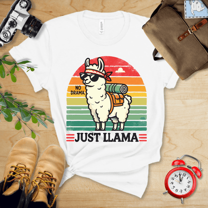 Hike Tee T-Shirt White / S Llama Adventure Club