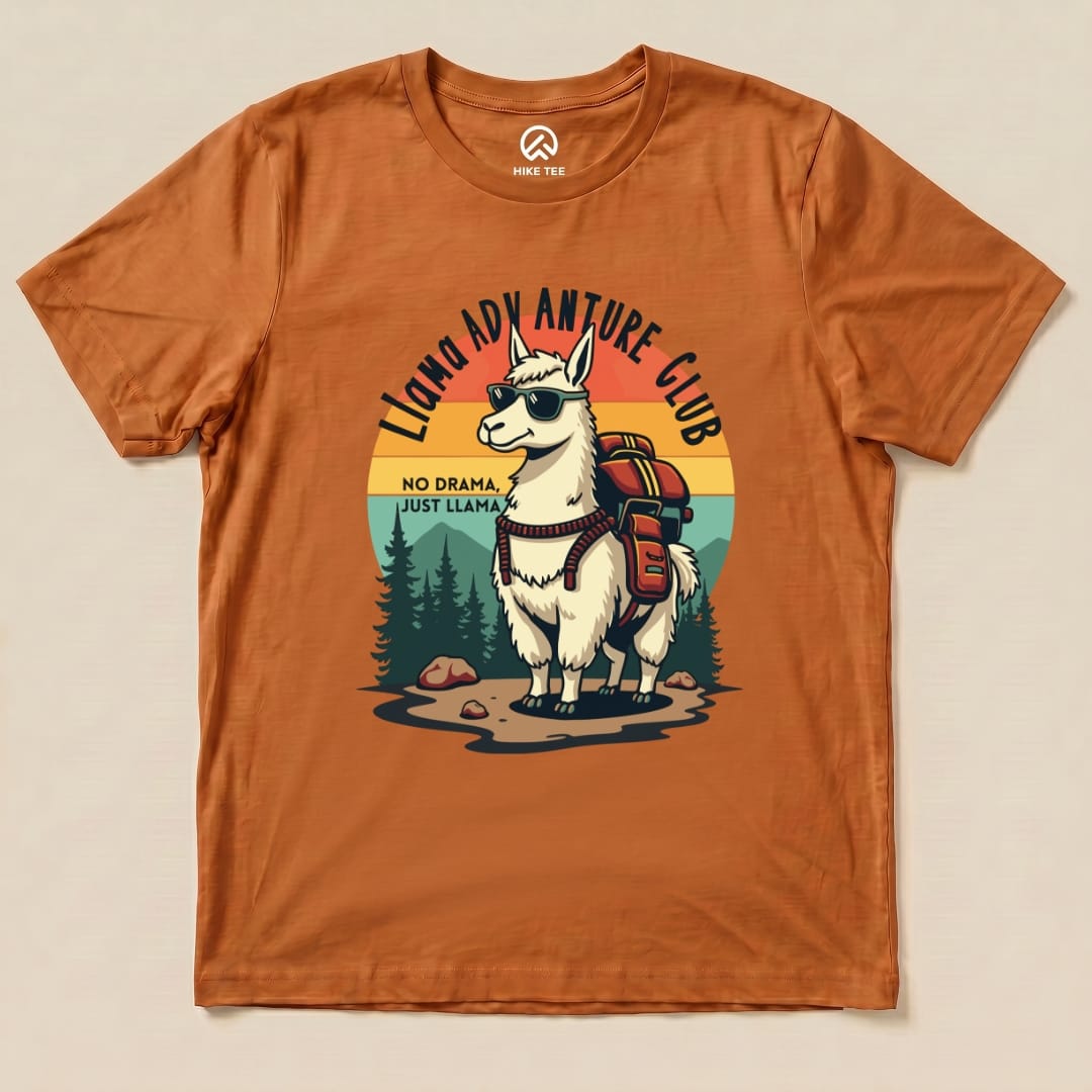 Llama Adventure Hike Club Shirt Hike Tee T-Shirt Autumn / S