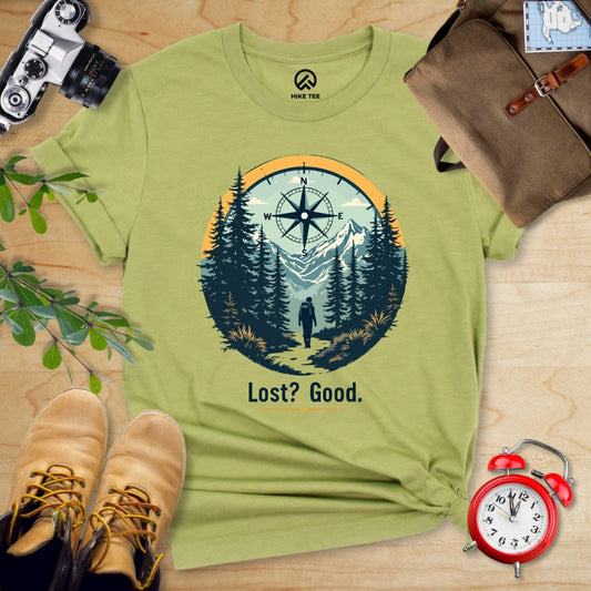 Hike Tee T-Shirt Heather Green / S Lost? Good. Shirt