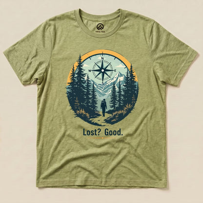 Hike Tee T-Shirt Heather Green / S Lost? Good. Shirt