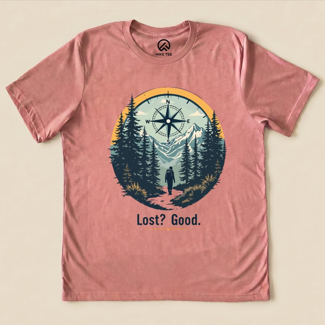 Hike Tee T-Shirt Heather Mauve / S Lost? Good. Shirt