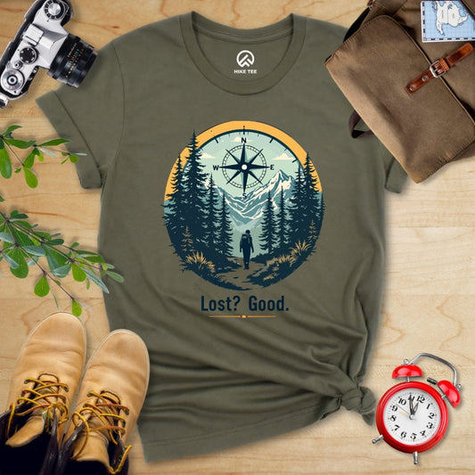 Hike Tee T-Shirt Military Green / S Lost? Good. Shirt