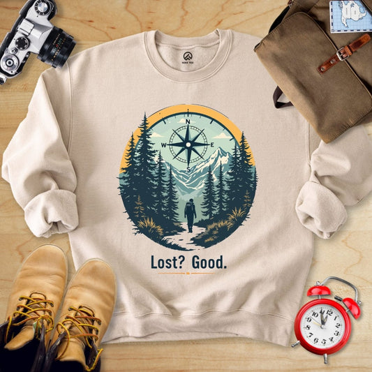 Hike Tee Sweatshirt Sand / S Lost? Good. Sweatshirt