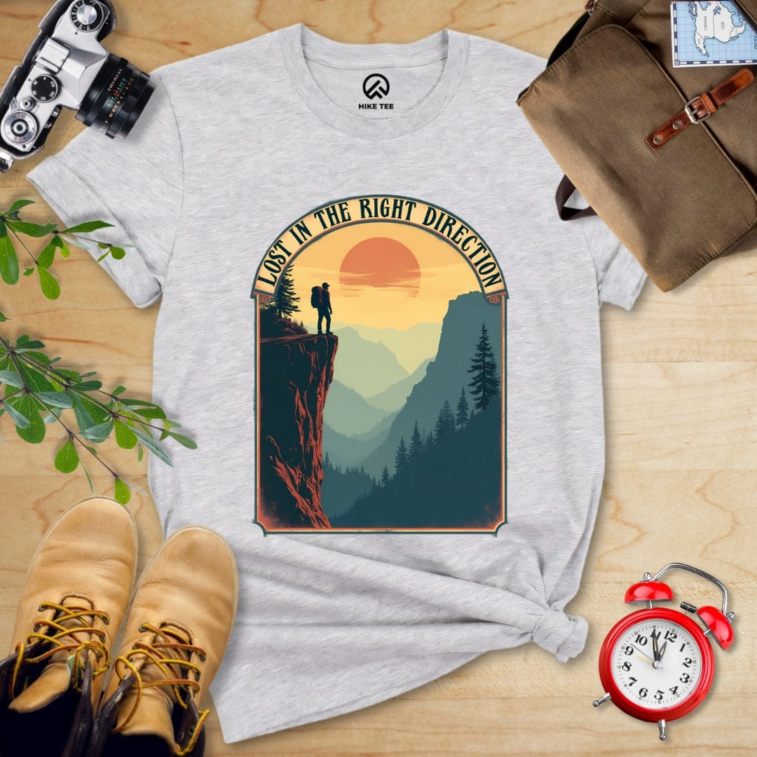 Hike Tee T-Shirt Athletic Heather / S Lost In The Right Direction Shirt