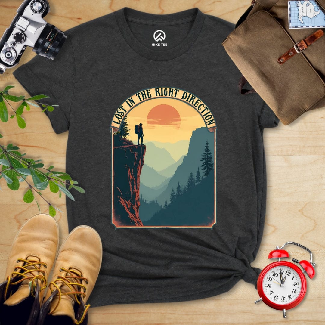 Hike Tee T-Shirt Dark Grey Heather / S Lost In The Right Direction Shirt