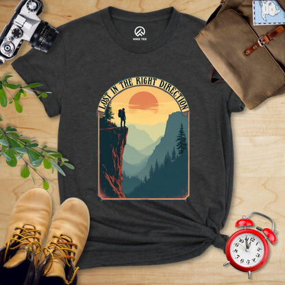 Hike Tee T-Shirt Dark Grey Heather / S Lost In The Right Direction Shirt