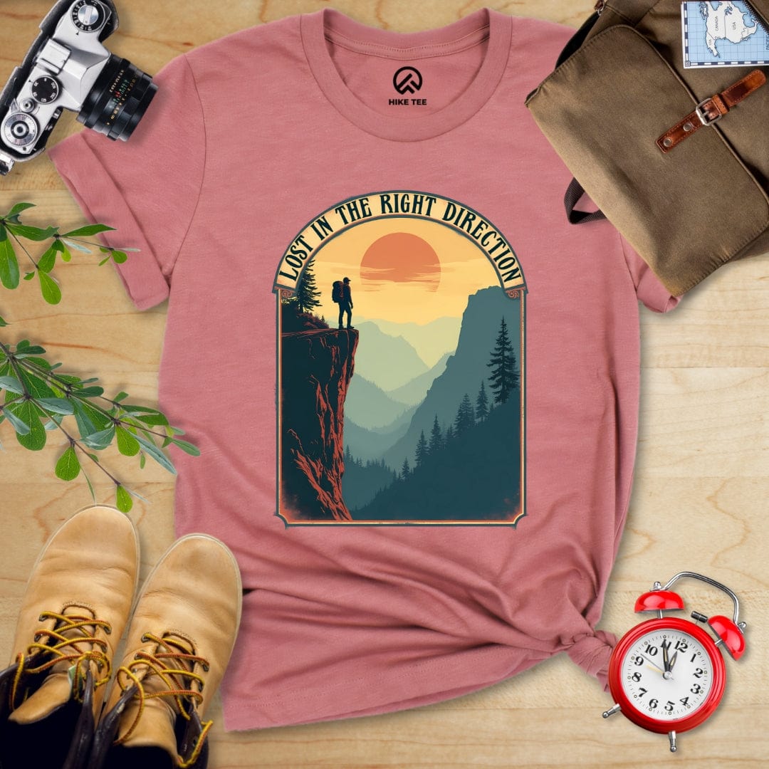Hike Tee T-Shirt Heather Mauve / S Lost In The Right Direction Shirt