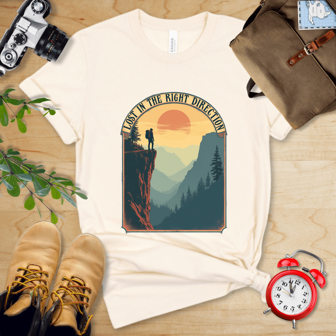 Printify T-Shirt Natural / S Lost In The Right Direction Shirt