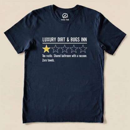 Luxury Dirt Inn Review Shirt Hike Tee T-Shirt Navy / S
