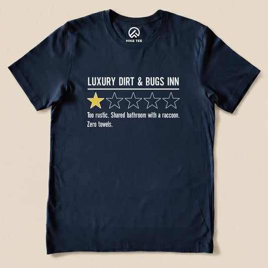 Luxury Dirt Inn Review Shirt Hike Tee T-Shirt Navy / S