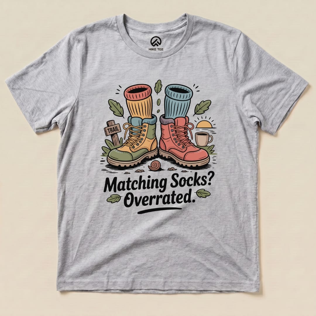 Hike Tee T-Shirt Athletic Heather / S Matching Socks Shirt