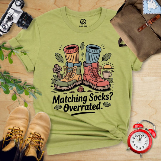 Hike Tee T-Shirt Heather Green / S Matching Socks Shirt