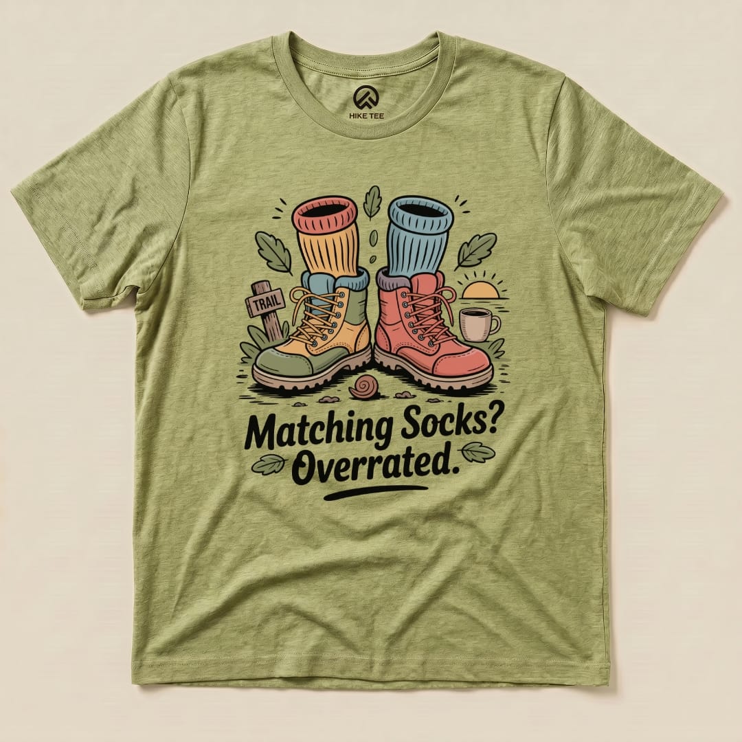 Hike Tee T-Shirt Heather Green / S Matching Socks Shirt