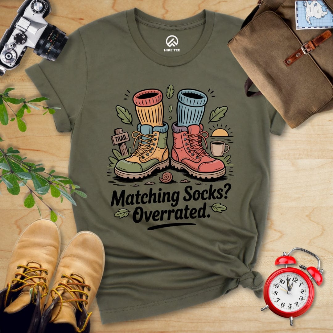 Hike Tee T-Shirt Military Green / S Matching Socks Shirt