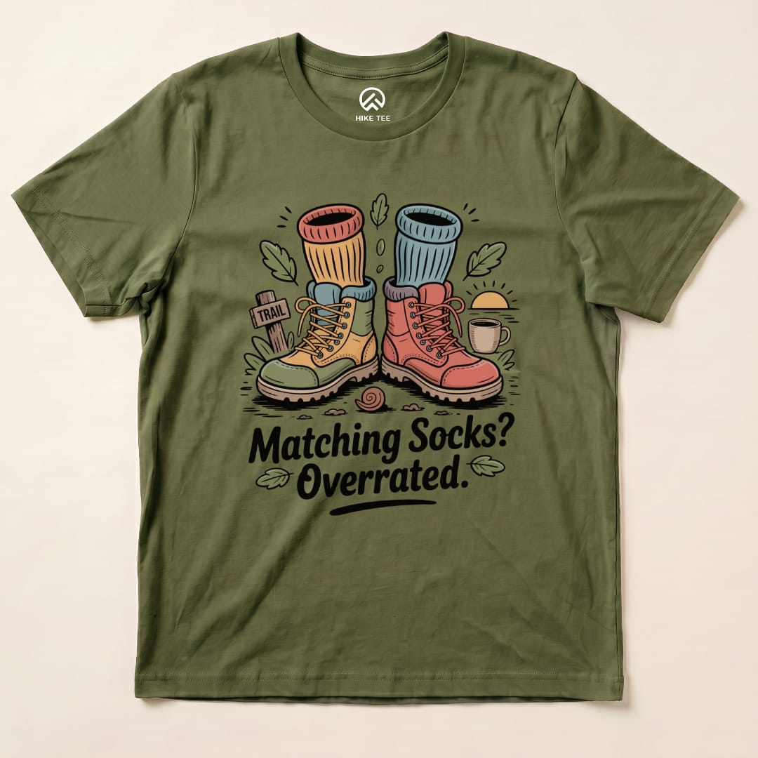Hike Tee T-Shirt Military Green / S Matching Socks Shirt
