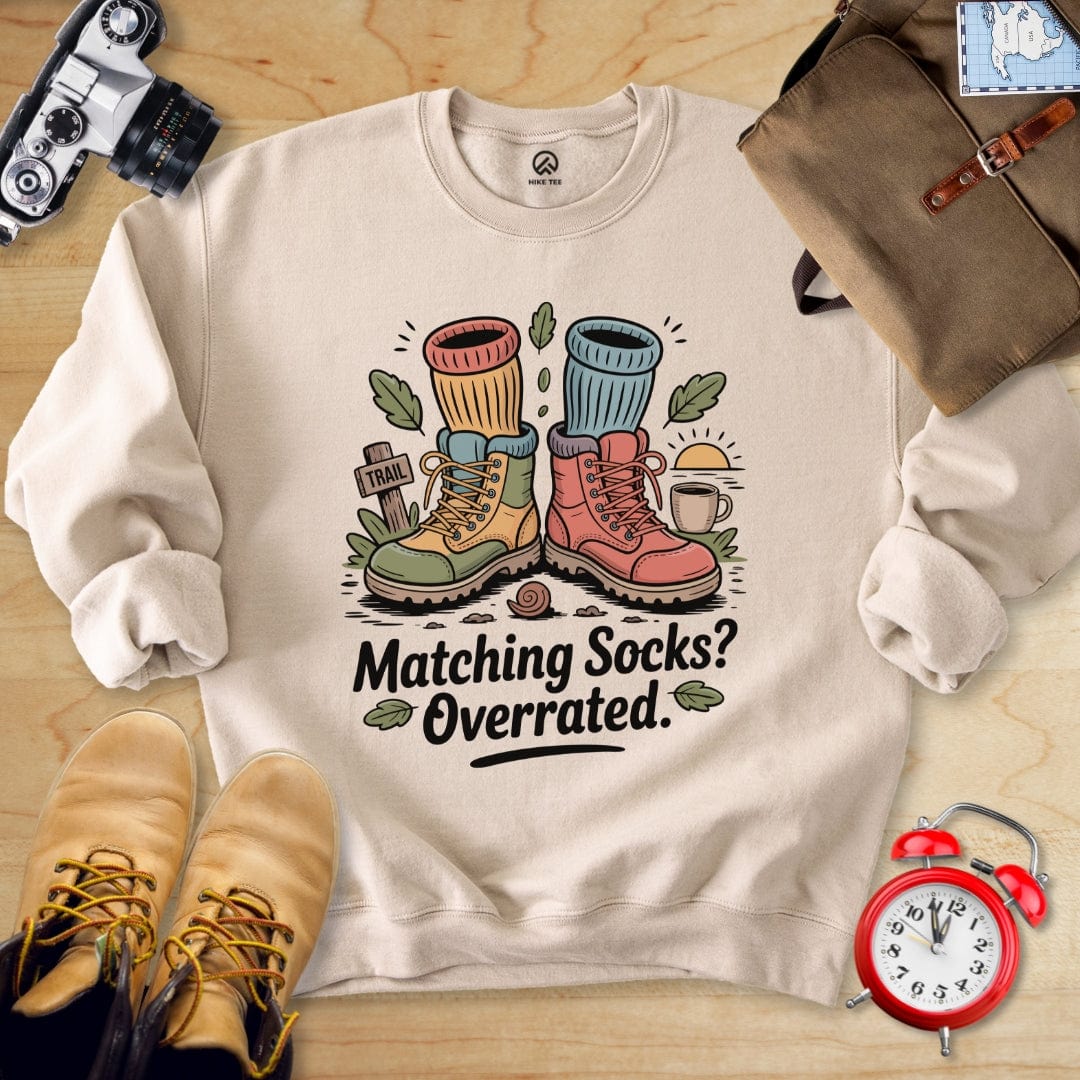 Hike Tee Sweatshirt Sand / S Matching Socks Sweatshirt