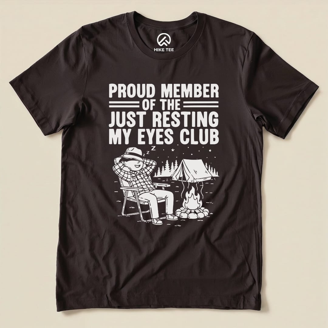 Hike Tee T-Shirt Brown / S Member of Resting Eyes Club Shirt