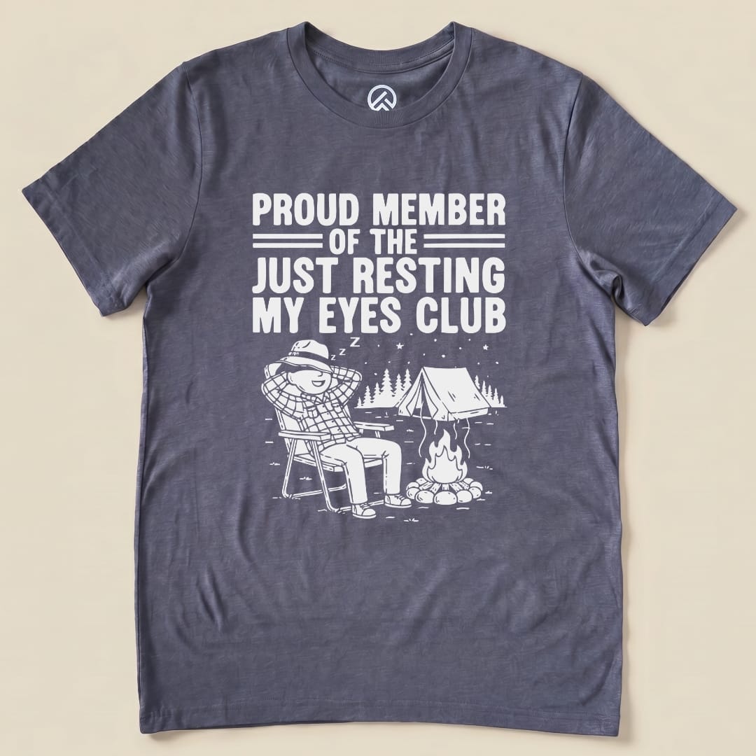 Hike Tee T-Shirt Heather Navy / S Member of Resting Eyes Club Shirt
