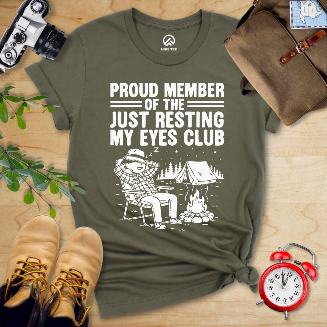 Hike Tee T-Shirt Military Green / S Member of Resting Eyes Club Shirt