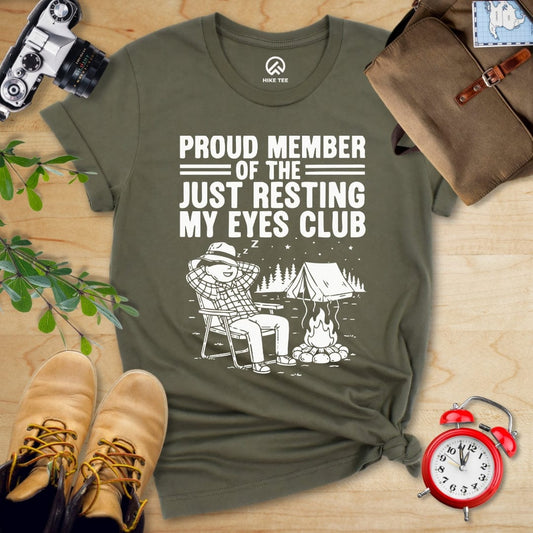 Hike Tee T-Shirt Military Green / S Member of Resting Eyes Club Shirt