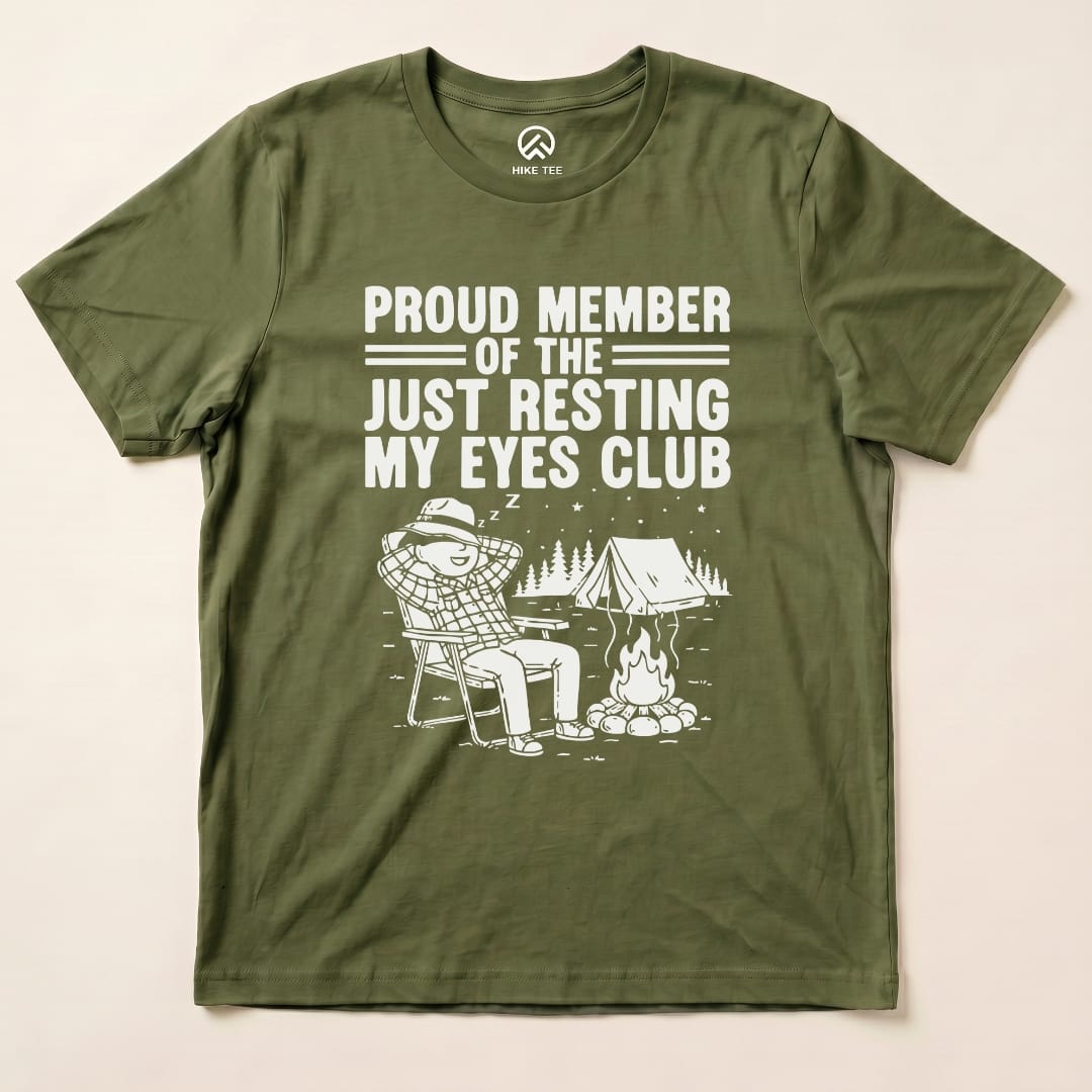 Hike Tee T-Shirt Military Green / S Member of Resting Eyes Club Shirt