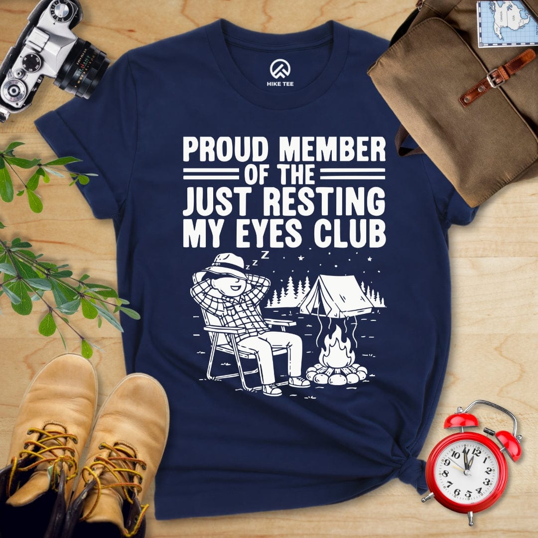 Hike Tee T-Shirt Navy / S Member of Resting Eyes Club Shirt