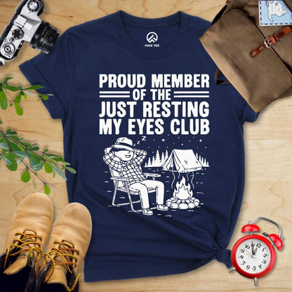 Hike Tee T-Shirt Navy / S Member of Resting Eyes Club Shirt