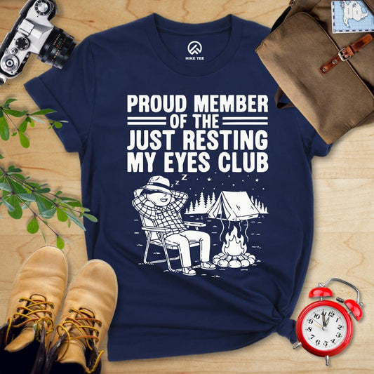 Hike Tee T-Shirt Navy / S Member of Resting Eyes Club Shirt