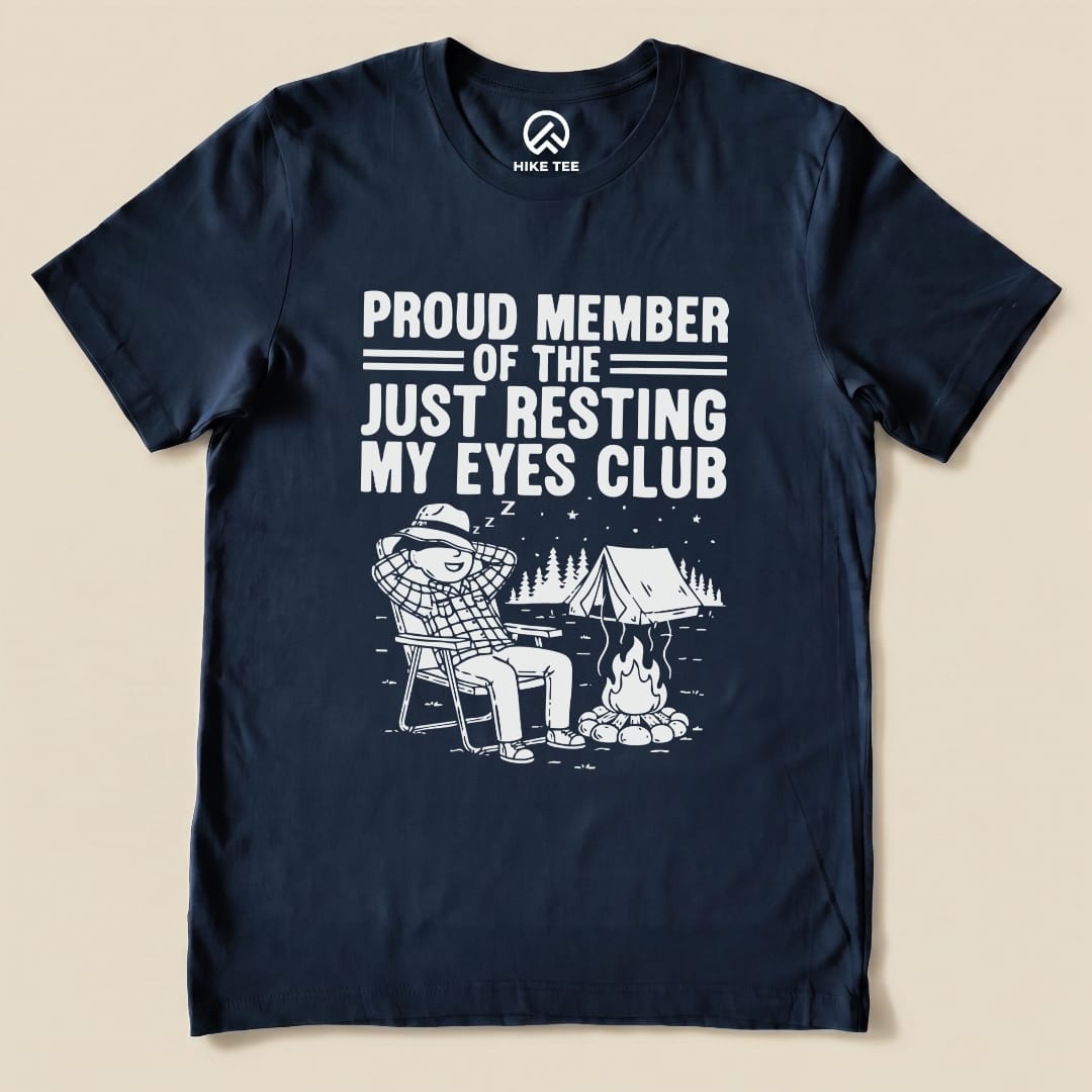 Hike Tee T-Shirt Navy / S Member of Resting Eyes Club Shirt
