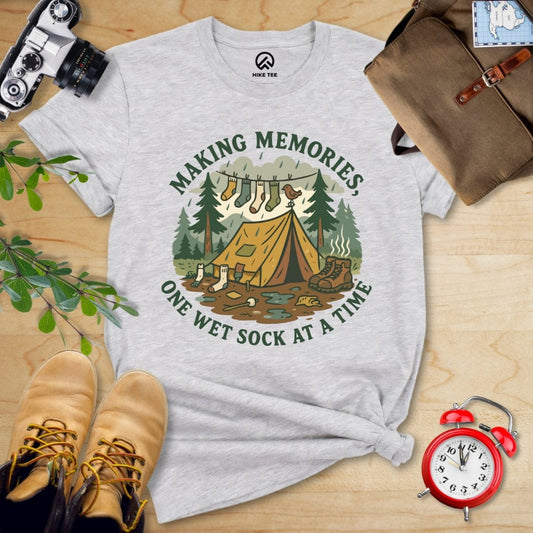Hike Tee T-Shirt Athletic Heather / S Memories Camping Shirt