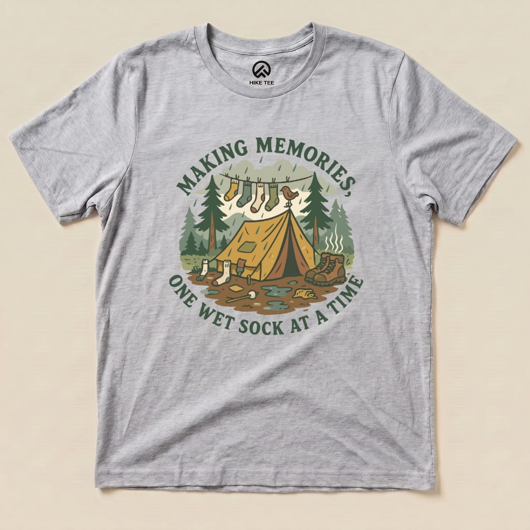 Hike Tee T-Shirt Athletic Heather / S Memories Camping Shirt