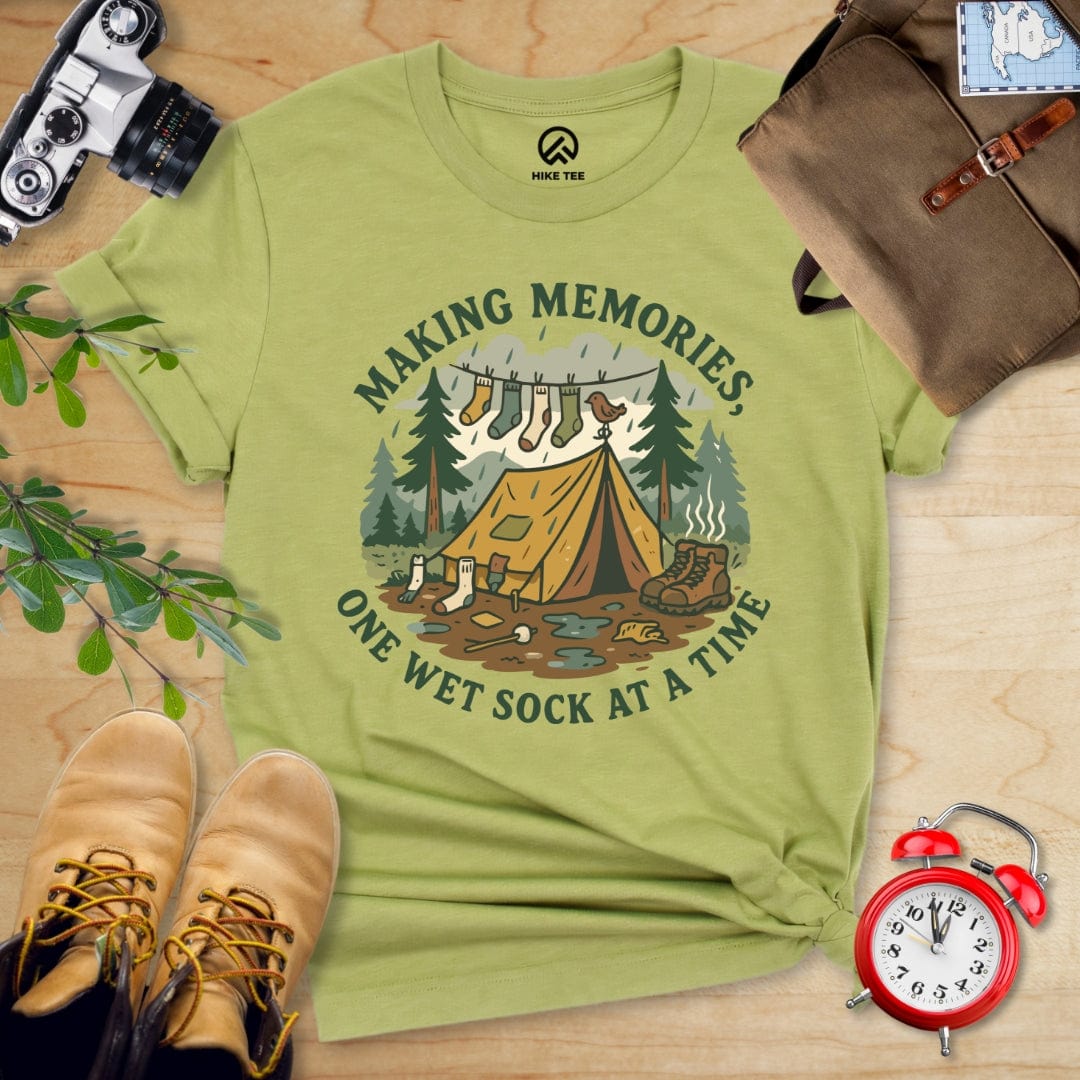 Hike Tee T-Shirt Heather Green / S Memories Camping Shirt