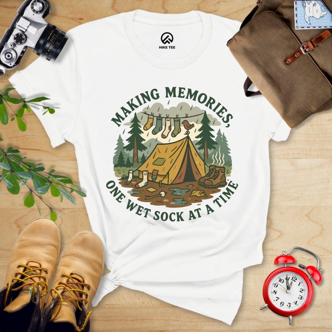 Hike Tee T-Shirt White / S Memories Camping Shirt